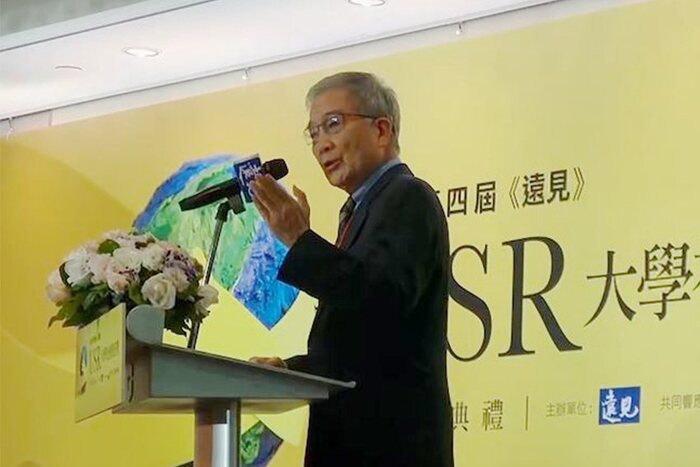 長庚科大校長樓迎統受獎時表示，長庚科大嘉義分部身為地方學府，有落實照護地方社區的責任。